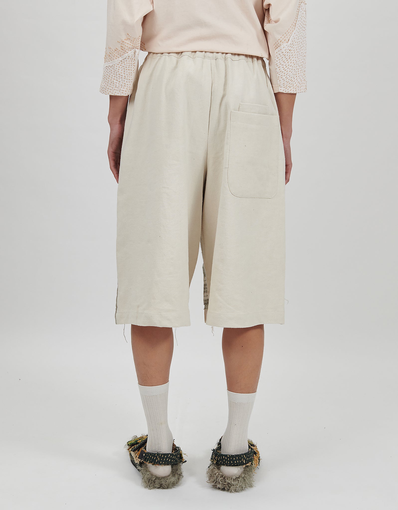 19th Century French Ticking Bermuda Shorts