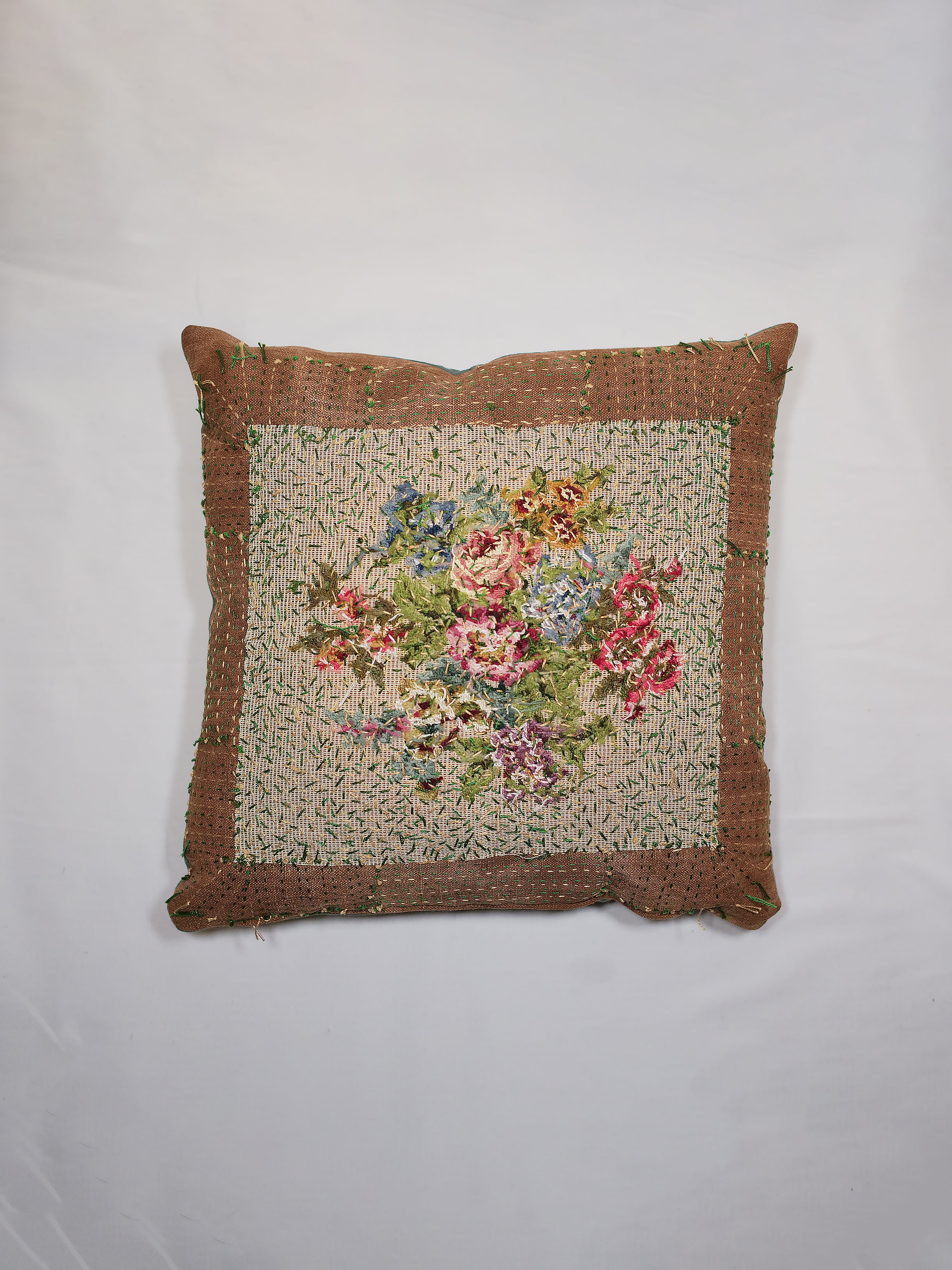 19th Century Woollen Needlepoint Cushion | 1128