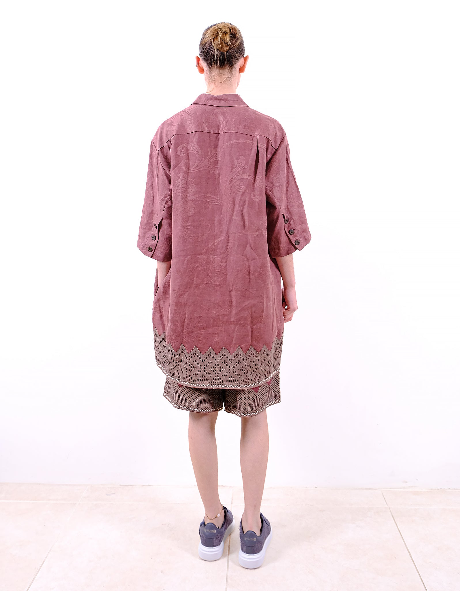 19th Century Damask Farida Shirt Dress