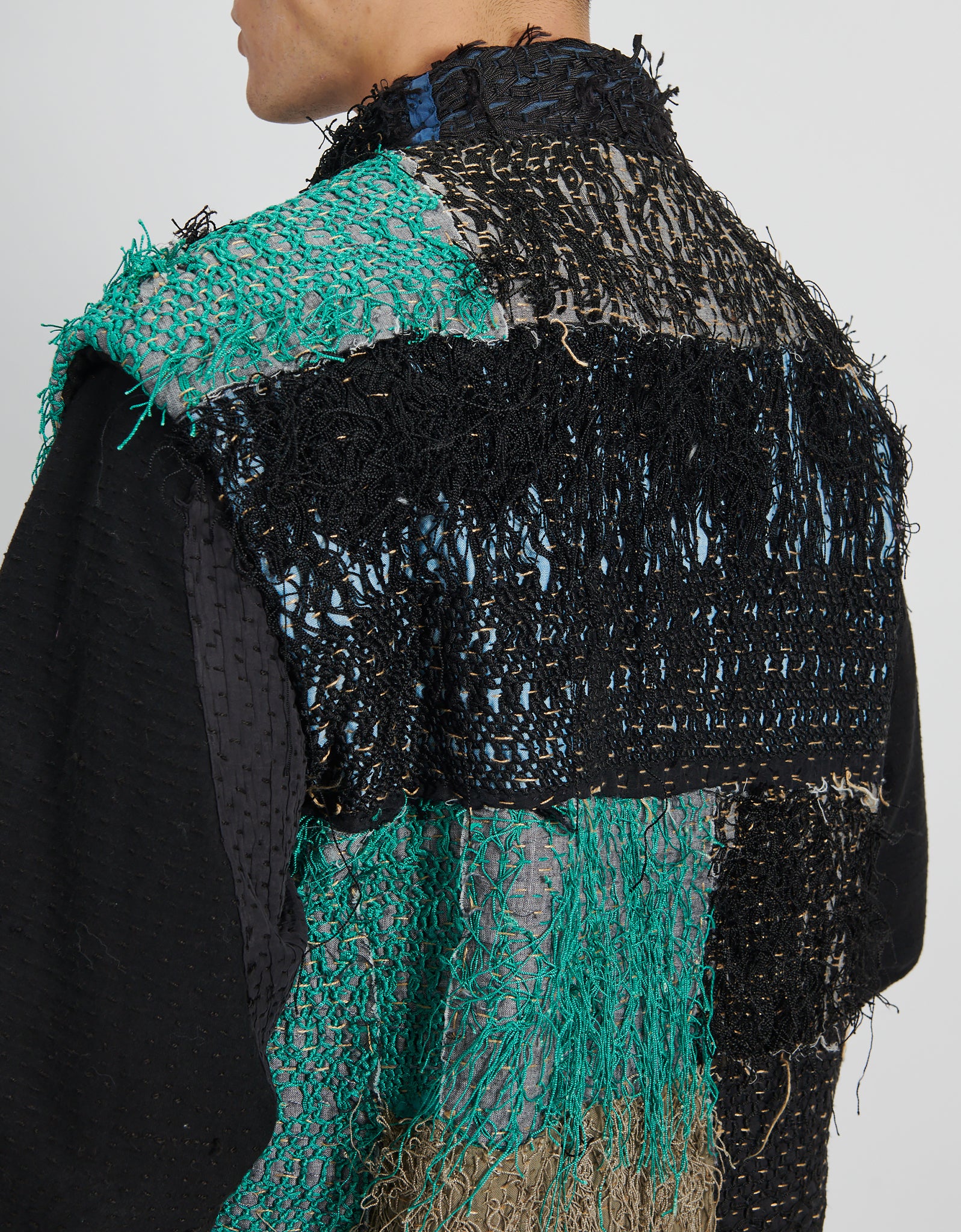 19th Century Silk Fringe Froth Gilet