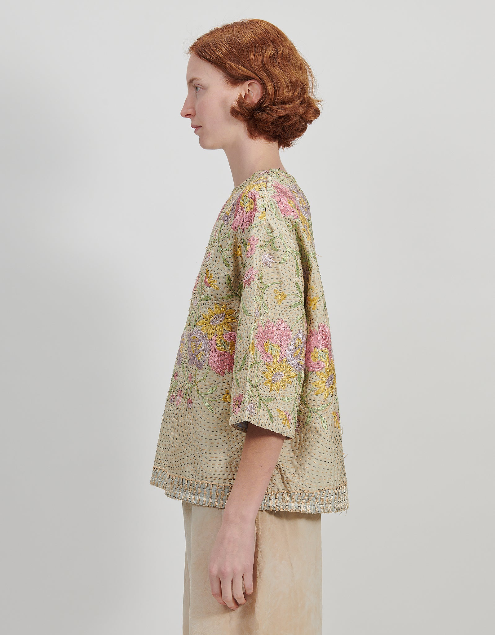 1930s Silk Embroidered Remi Top