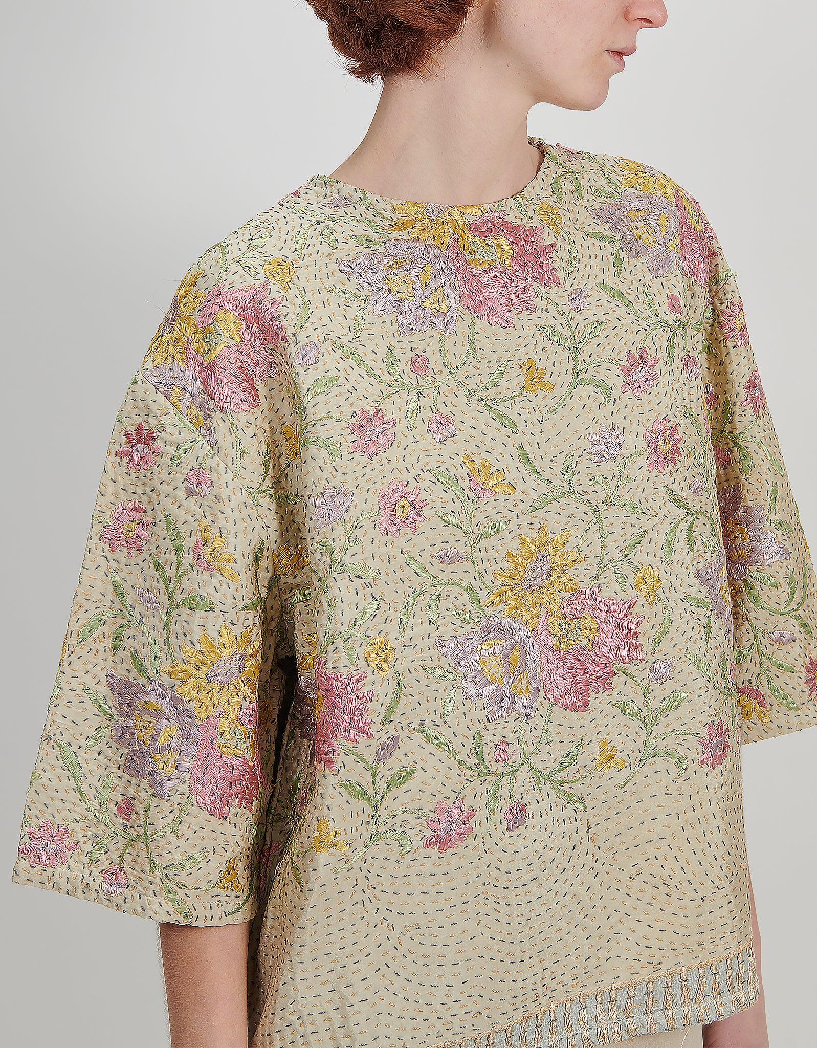 1930s Silk Embroidered Remi Top