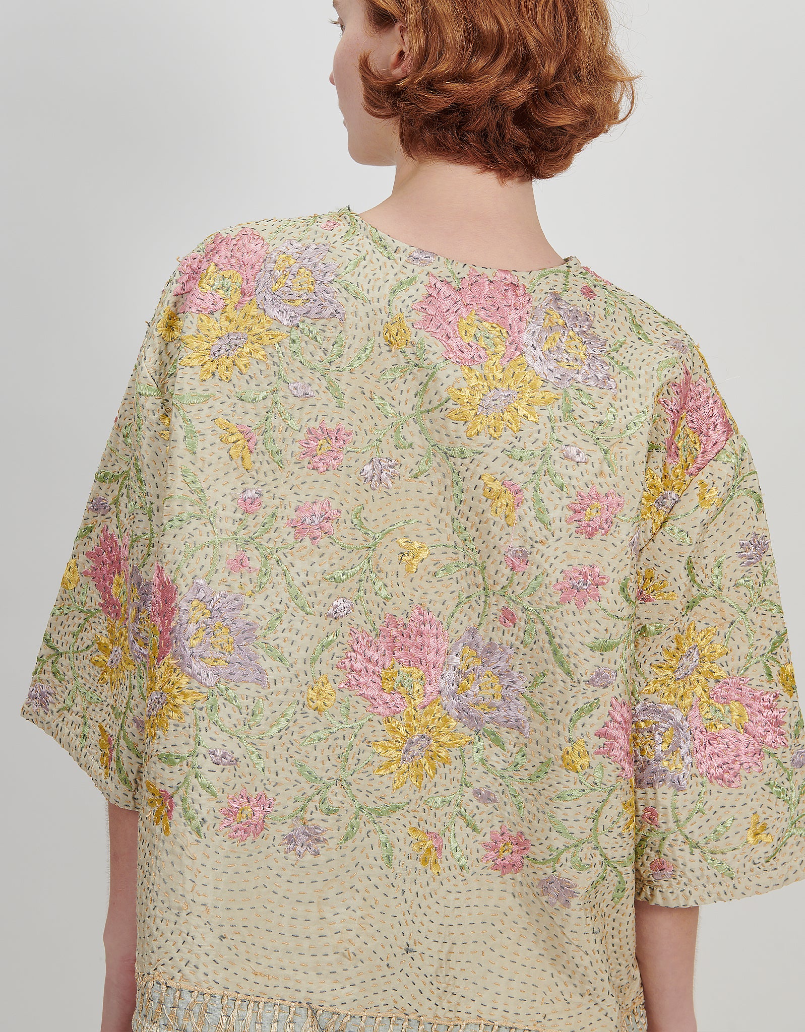 1930s Silk Embroidered Remi Top