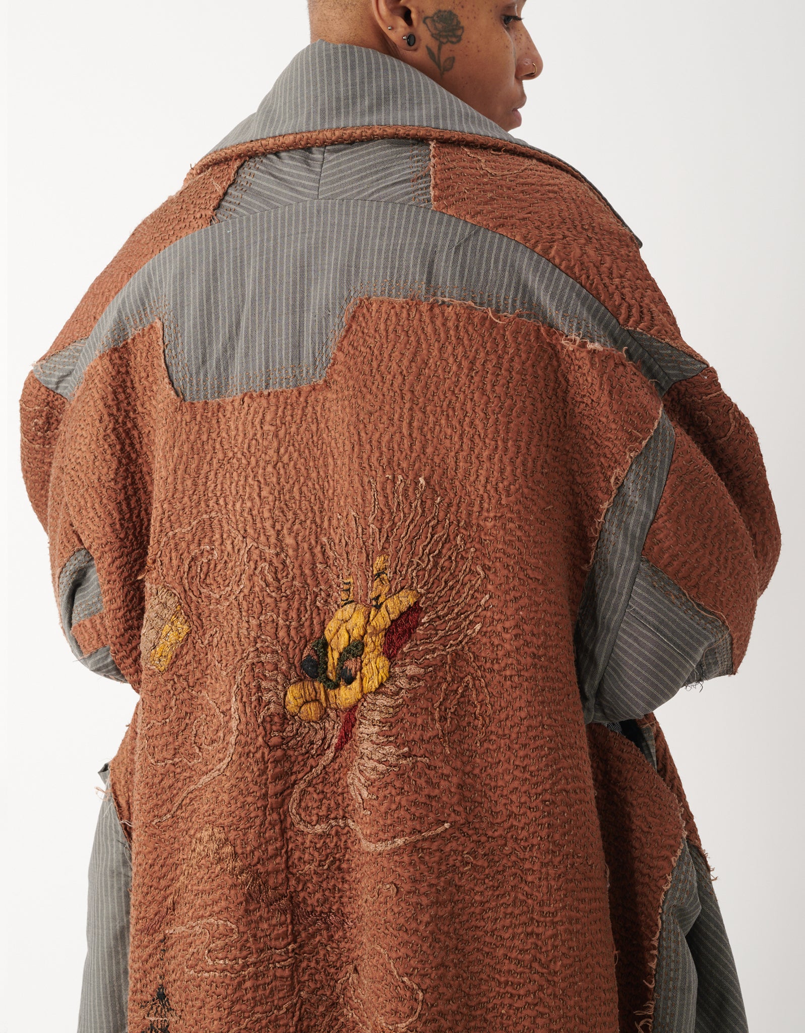 19th Century Embroidered Kimono Spencer Coat