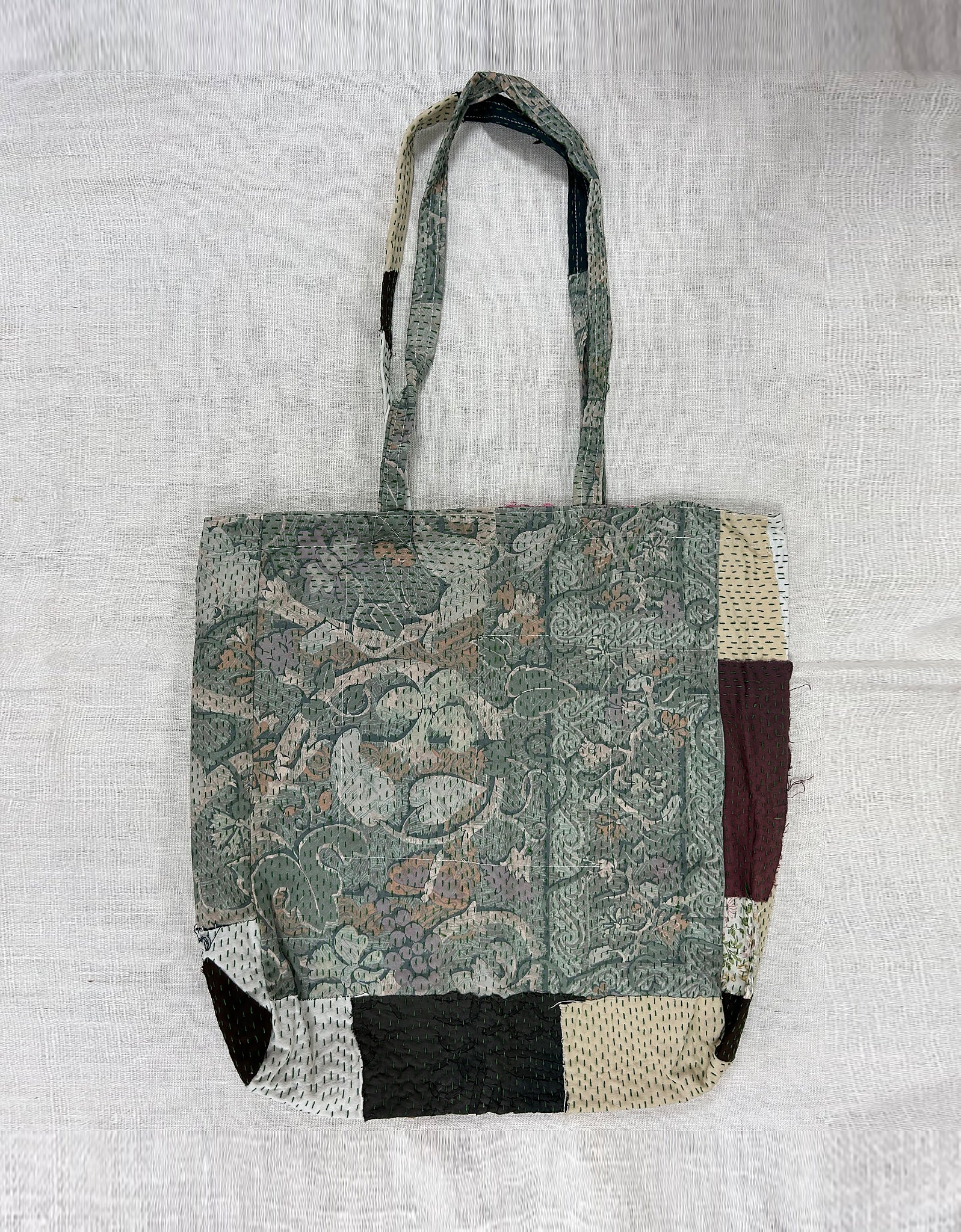 Vintage Cotton Patchwork Tote Bag